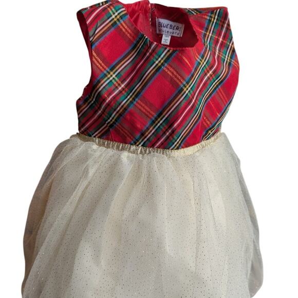 Plaid Holiday Baby Girl Dress 18 Months Festive Christmas Dress Red Green White - Picture 10 of 11
